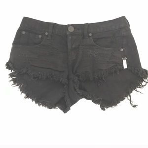 One Teaspoon Black cutoff shorts